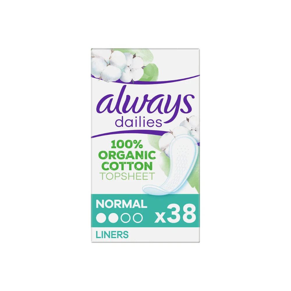 Always Dailies Cotton Protection Normal Σερβιετάκια για Κανονική Ροή 2 Σταγόνες 38τμχ