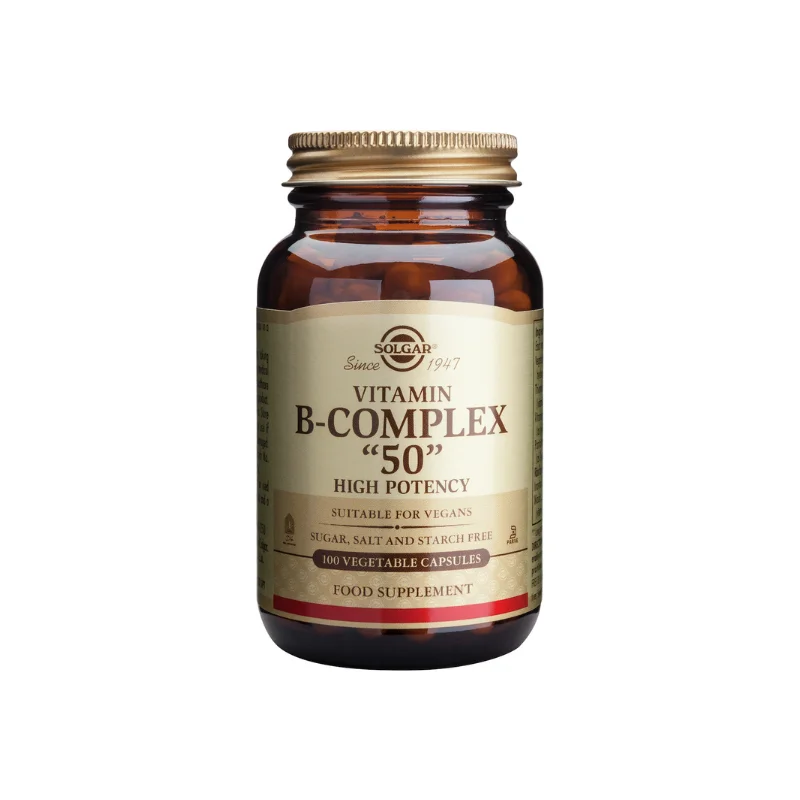 Solgar B-Complex "50" Βιταμίνη για τα Μαλλιά & τo Δέρμα 100 φυτικές κάψουλες