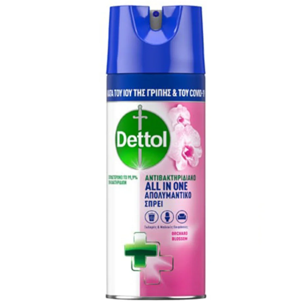 Dettol Spray Orchard Blossom, Απολυμαντικό Αντιβακτηριδιακό Σπρέι 400ml