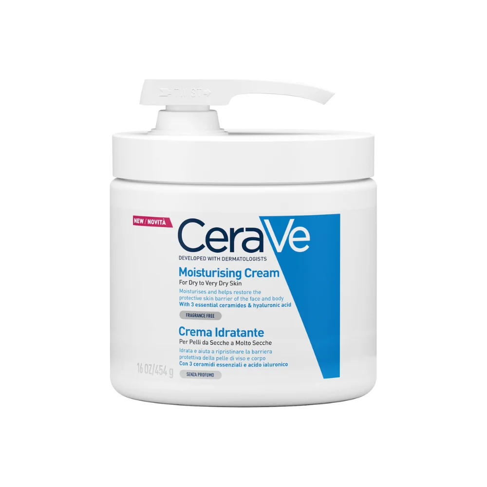 CeraVe Moisturising Cream Ενυδατική Κρέμα για Ξηρό έως Πολύ Ξηρό Δέρμα με Αντλία, 454gr