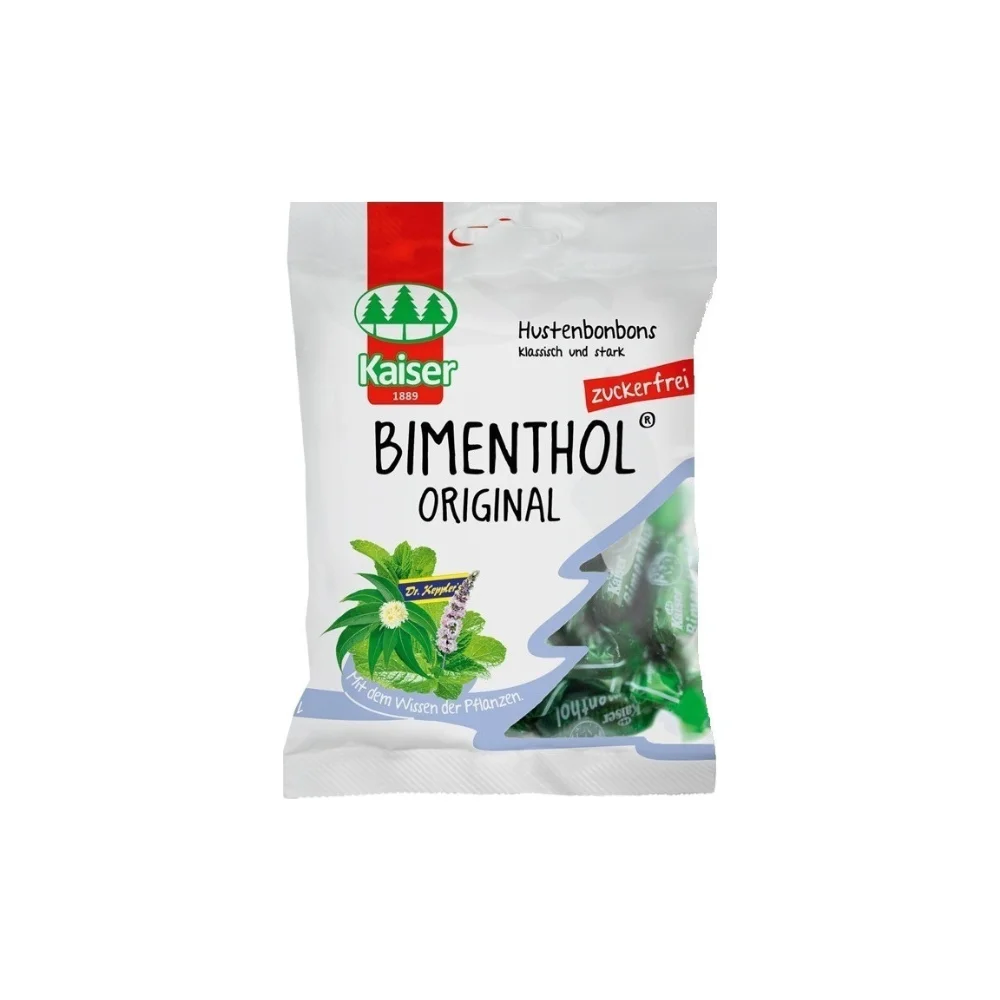 Kaiser 1889 Bimenthol - Μέντα & Ευκάλυπτος Καραμέλες για το Βήχα & τον Ερεθισμένο Λαιμό 75gr