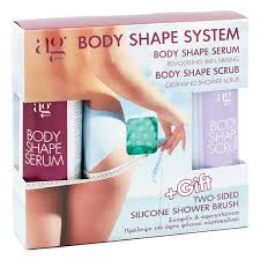 AG Pharm Body Shape System Shape Serum Σώματος, 200ml, Shape Scrub Σώματος, 200ml & Δώρο Βουρτσάκι Μασάζ Δύο Όψεων, 1τεμ, 1σετ