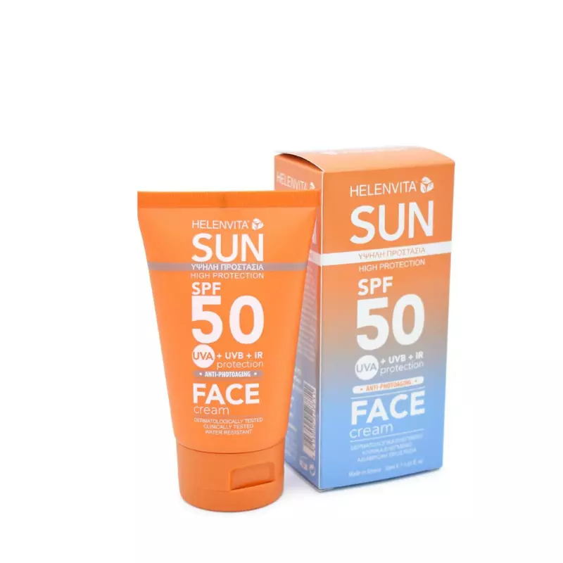 Helenvita Sun High Protection Αδιάβροχη Αντηλιακή Κρέμα Προσώπου SPF50 50ml