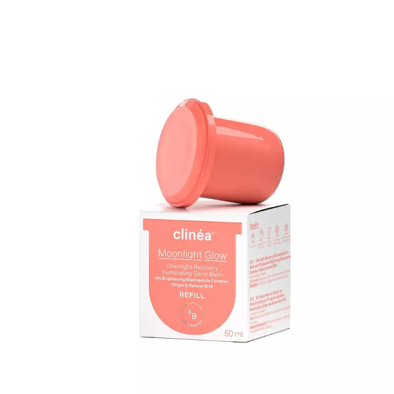 Clinea Moonlight Glow Refill Gel Προσώπου Νυκτός για Αντιγήρανση & Λάμψη 50ml