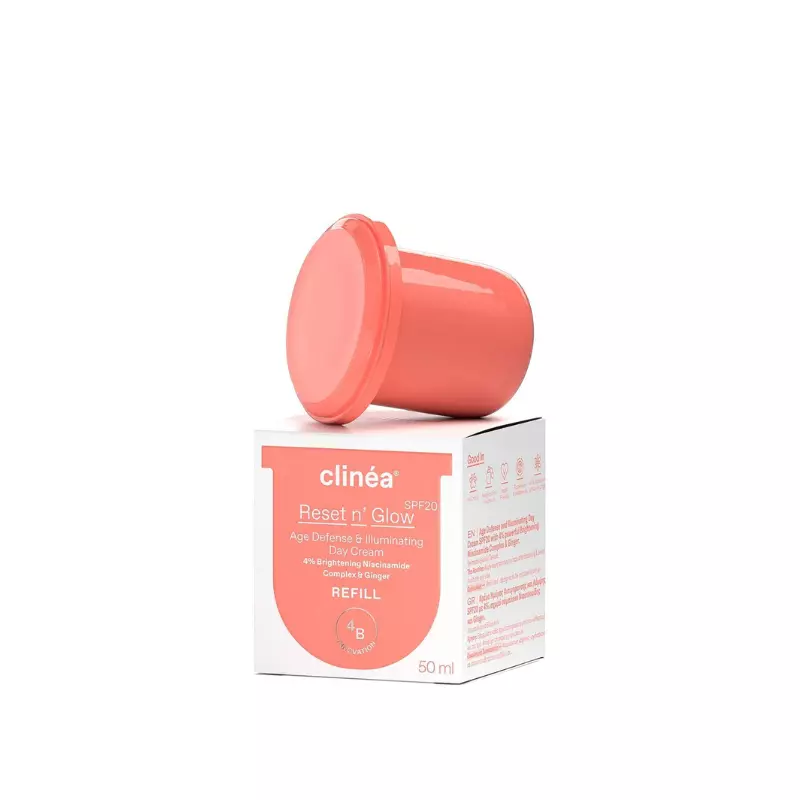 Clinea Reset n' Glow Refill Κρέμα Προσώπου Ημέρας με SPF20 για Αντιγήρανση & Λάμψη 50ml