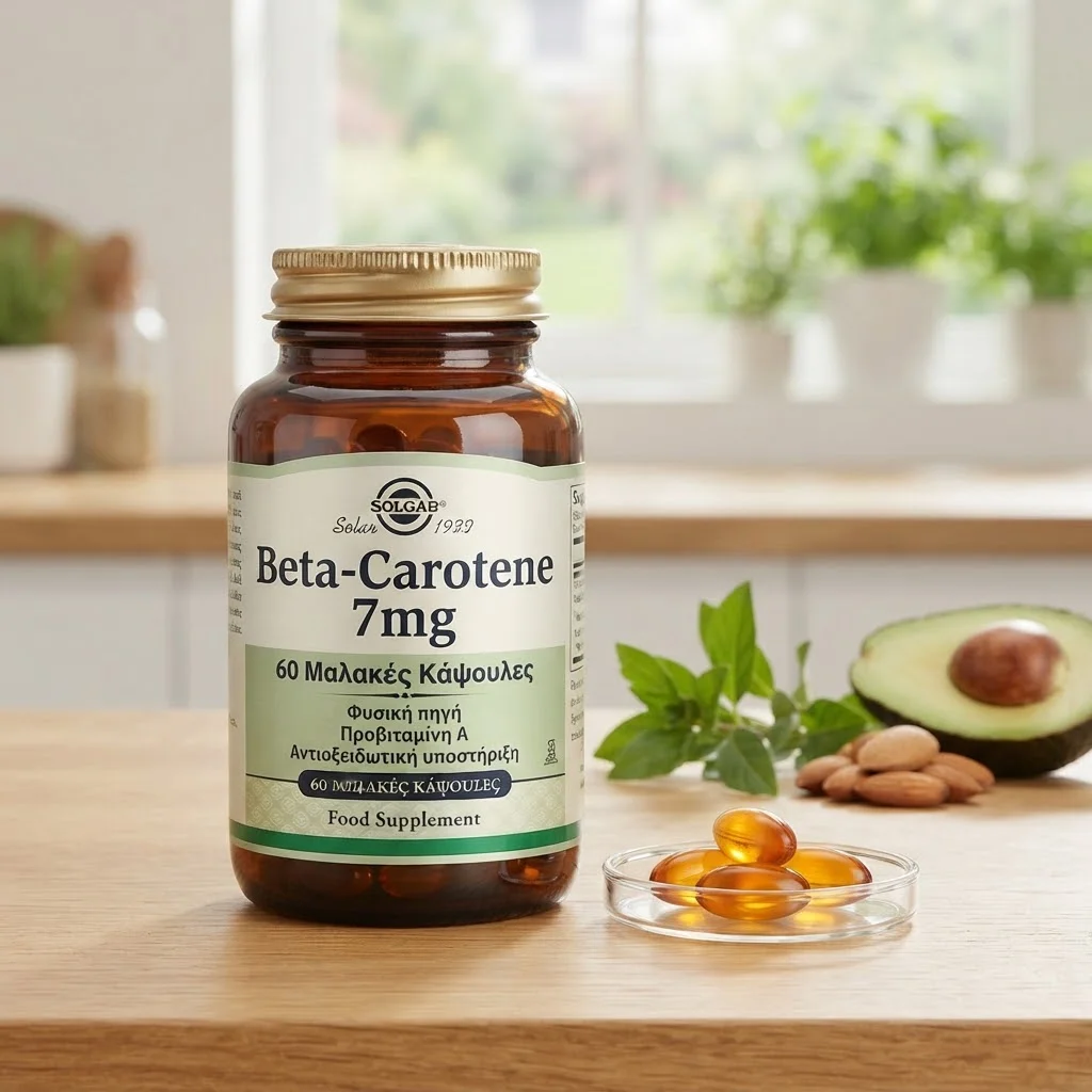 Solgar Beta-Carotene 7mg 60 μαλακές κάψουλες