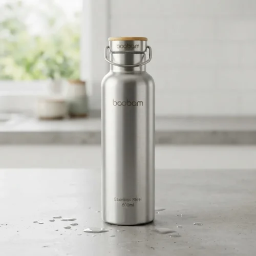 Boobam Bottle Silver &Alpha;&nu;&omicron;&xi;&epsilon;ί&delta;&omega;&tau;&omicron; &Pi;&alpha;&gamma;&omicron;ύ&rho;&iota; &Alpha;&sigma;&eta;&mu;ί 600ml