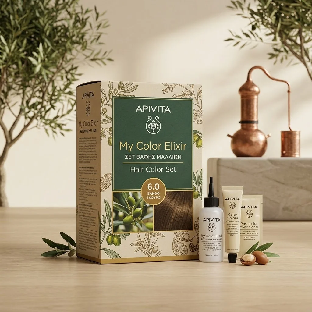 Apivita My Color Elixir Σετ Βαφή Μαλλιών No 6.0 Ξανθό Σκούρο 125ml