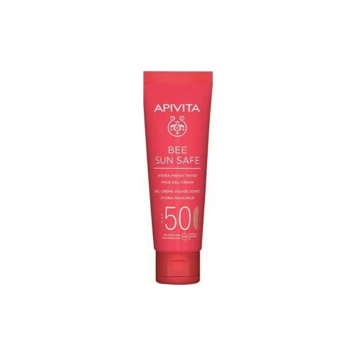 Apivita Bee Sun Safe Hydra Fresh Tinted &Alpha;&delta;&iota;ά&beta;&rho;&omicron;&chi;&omicron; &Alpha;&nu;&tau;&eta;&lambda;&iota;&alpha;&kappa;ό Gel &Pi;&rho;&omicron;&sigma;ώ&pi;&omicron;&upsilon; SPF50 &mu;&epsilon; &Chi;&rho;ώ&mu;&alpha; 50ml