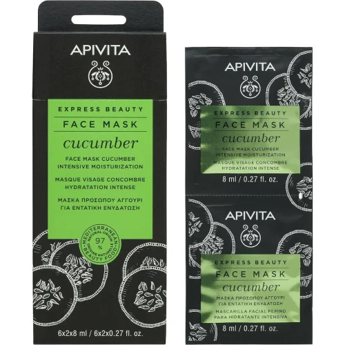 Apivita Express Beauty Cucumber &Mu;ά&sigma;&kappa;&alpha; &Pi;&rho;&omicron;&sigma;ώ&pi;&omicron;&upsilon; &gamma;&iota;&alpha; &Epsilon;&nu;&upsilon;&delta;ά&tau;&omega;&sigma;&eta; 2&tau;&mu;&chi; 8ml
