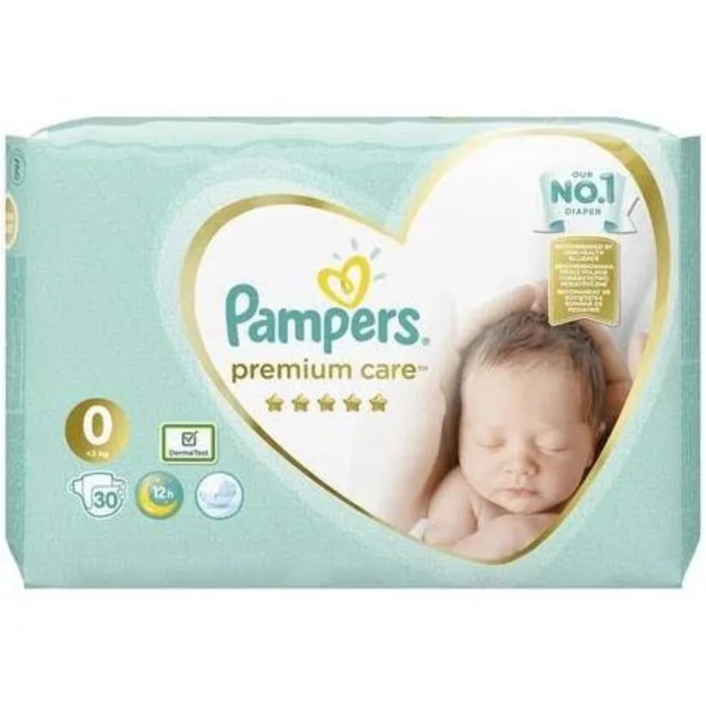 Pampers Premium Care Πάνες με Αυτοκόλλητο No. 0 για 0-3kg 30τεμ