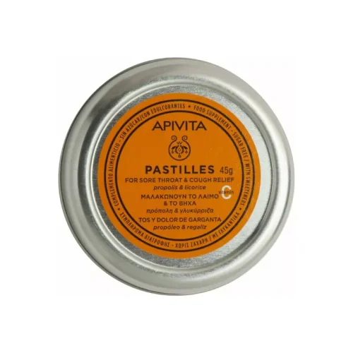 Apivita Pastilles &Pi;&rho;ό&pi;&omicron;&lambda;&eta; & &Gamma;&lambda;&upsilon;&kappa;ύ&rho;&rho;&iota;&zeta;&alpha; 45gr