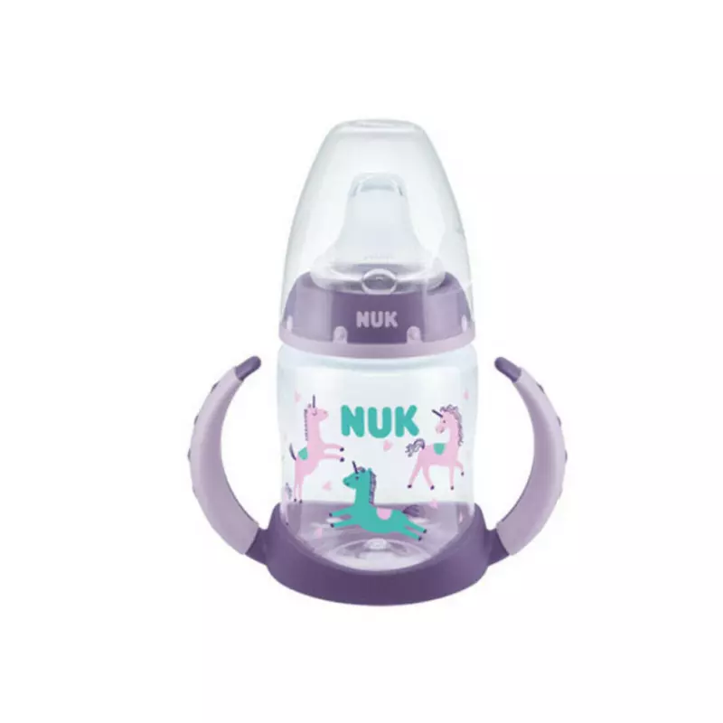 Nuk Εκπαιδευτικό Μπιμπερό με Λαβές First Choice 6-18m Μωβ 150ml