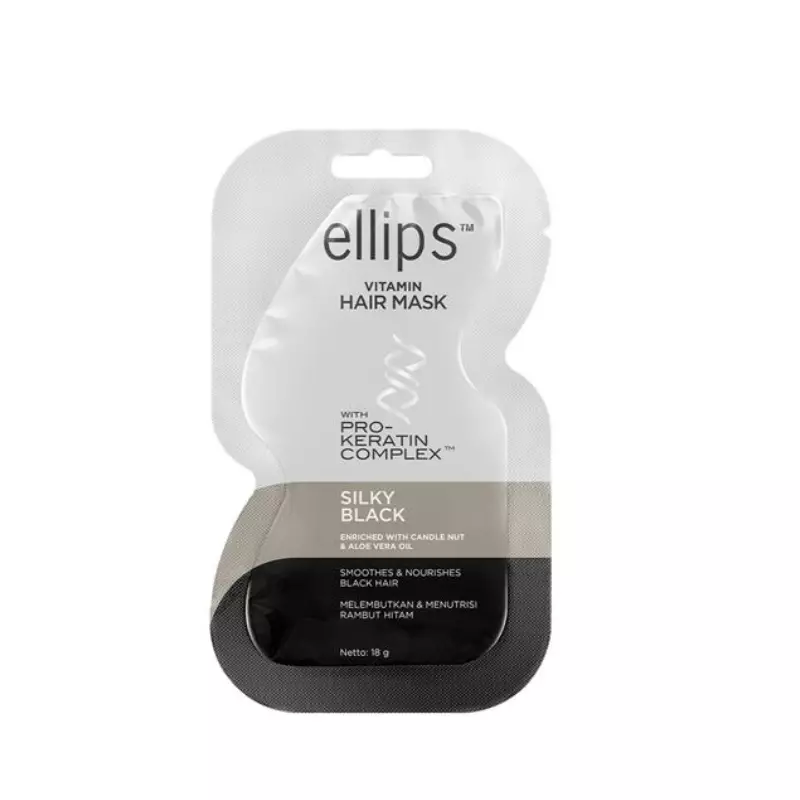 Ellips Silky Black Μάσκα Μαλλιών για Ενυδάτωση 18gr
