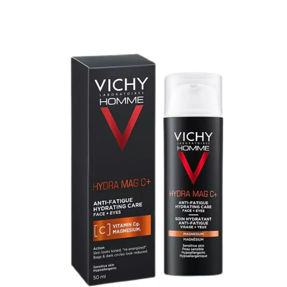 Vichy Homme Hydra Mag C+ Ενυδατική Φροντίδα Αναζωογόνησης ,Προσώπου & Ματιών 50ml