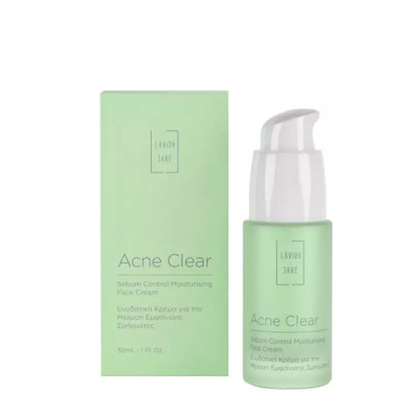 Lavish Care Acne Clear Ενυδατική Κρέμα Προσώπου για Λιπαρές Επιδερμίδες κατά της Ακμής με Aloe Vera 30ml