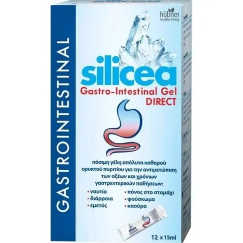 A.Vogel Hubner Silicea Gastrointestinal Gel Direct &Pi;ό&sigma;&iota;&mu;&eta; &Gamma;έ&lambda;&eta; &Gamma;&alpha;&sigma;&tau;&rho;&epsilon;&nu;&tau;&epsilon;&rho;&iota;&kappa;ώ&nu; &Pi;&alpha;&theta;ή&sigma;&epsilon;&omega;&nu; 12 &Phi;&alpha;&kappa;&epsilon;&lambda;ά&kappa;&iota;&alpha; x 15ml