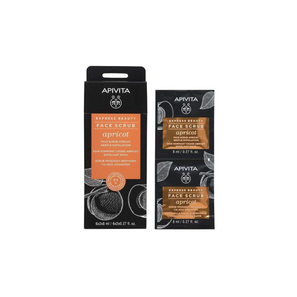 Apivita Express Beauty Apricot Scrub Προσώπου 16ml