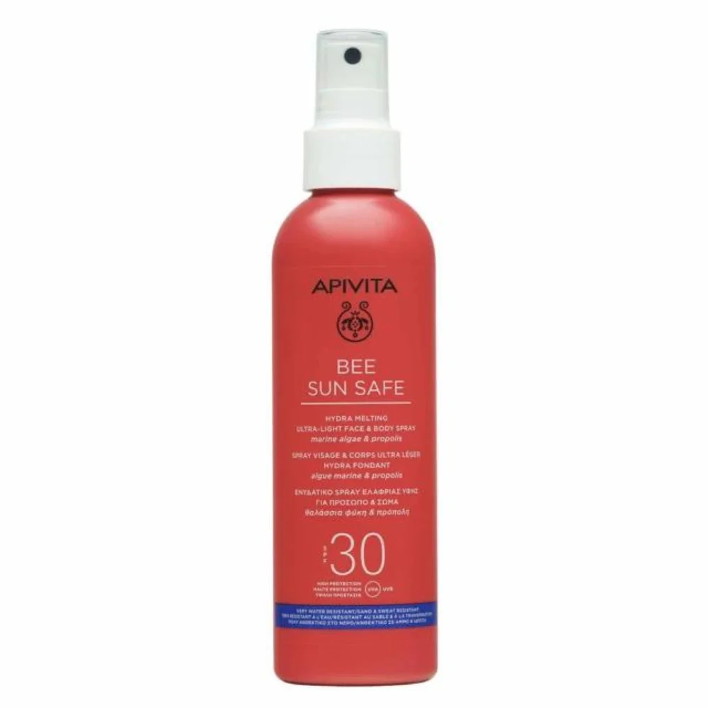 Apivita Bee Sun Safe Hydra Melting Ultra Light Αδιάβροχη Αντηλιακή Λοσιόν Προσώπου και Σώματος SPF30 σε Spray 200ml