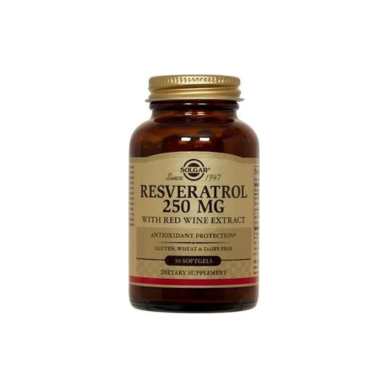 Solgar Resveratrol 250mg with Red Wine Extract 30 μαλακές κάψουλες