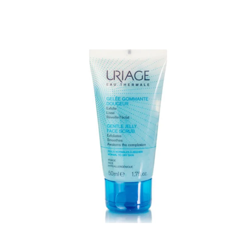 URIAGE Gently Jelly Face Scrub Απαλό Απολεπιστικό Gel Προσώπου Για Κανονική Ως Μικτή Επιδερμίδα 50ml
