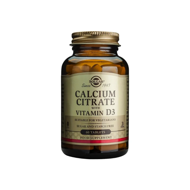 Solgar Calcium Citrate with Vitamin D3 250mg 60 ταμπλέτες