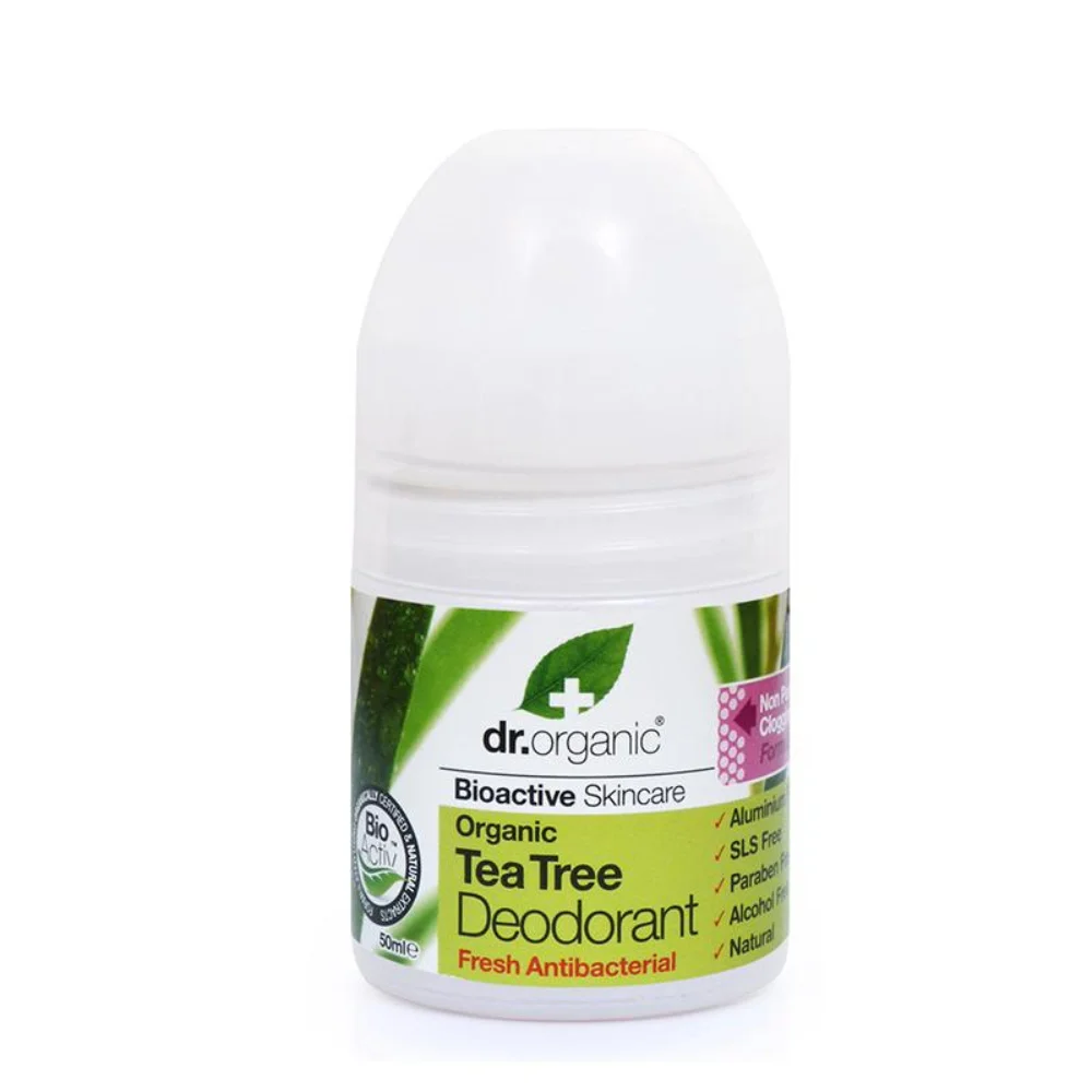 Dr.Organic Tea Tree Φυσικό Αποσμητικό σε Roll-On Χωρίς Αλουμίνιο 50ml
