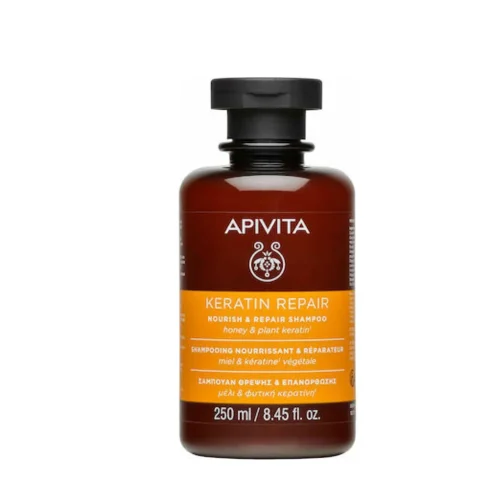 Apivita Keratin Repair &Xi;&eta;&rho;ό &Sigma;&alpha;&mu;&pi;&omicron;&upsilon;ά&nu; &Alpha;&nu;&alpha;&delta;ό&mu;&eta;&sigma;&eta;&sigmaf;/&Theta;&rho;έ&psi;&eta;&sigmaf; &gamma;&iota;&alpha; &Xi;&eta;&rho;ά &Mu;&alpha;&lambda;&lambda;&iota;ά 250ml