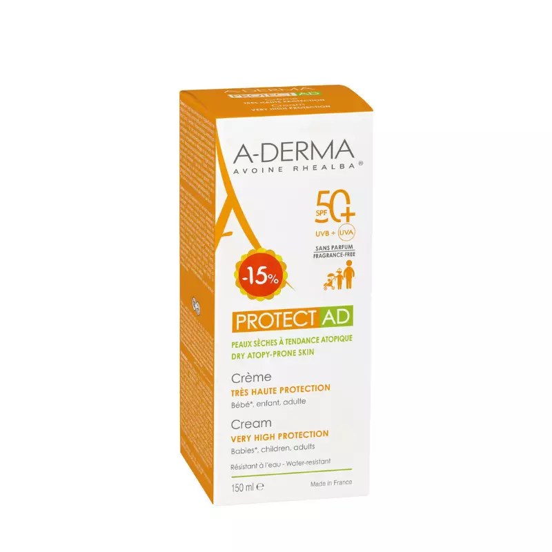 A-Derma Αδιάβροχο Βρεφικό Αντηλιακό Γαλάκτωμα Protect AD SPF50+ 150ml