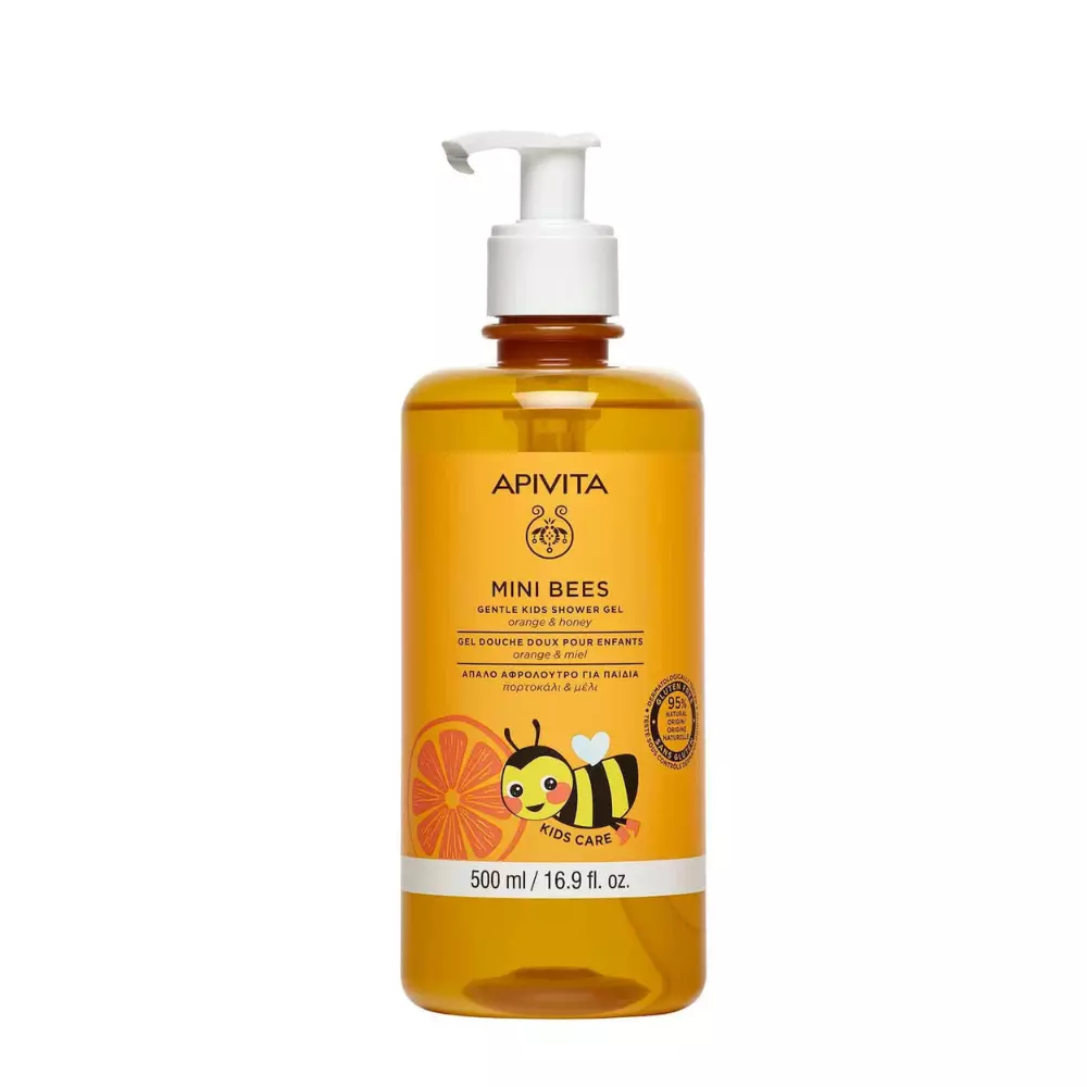 Apivita Υποαλλεργικό Παιδικό Αφρόλουτρο Mini Bees με Μέλι & Πορτοκάλι σε Μορφή Gel 500ml