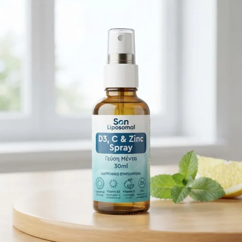 Son Liposomal D3 , C &Zinc Spray &mu;&epsilon; &Gamma;&epsilon;ύ&sigma;&eta; &Mu;έ&nu;&tau;&alpha; 30ml