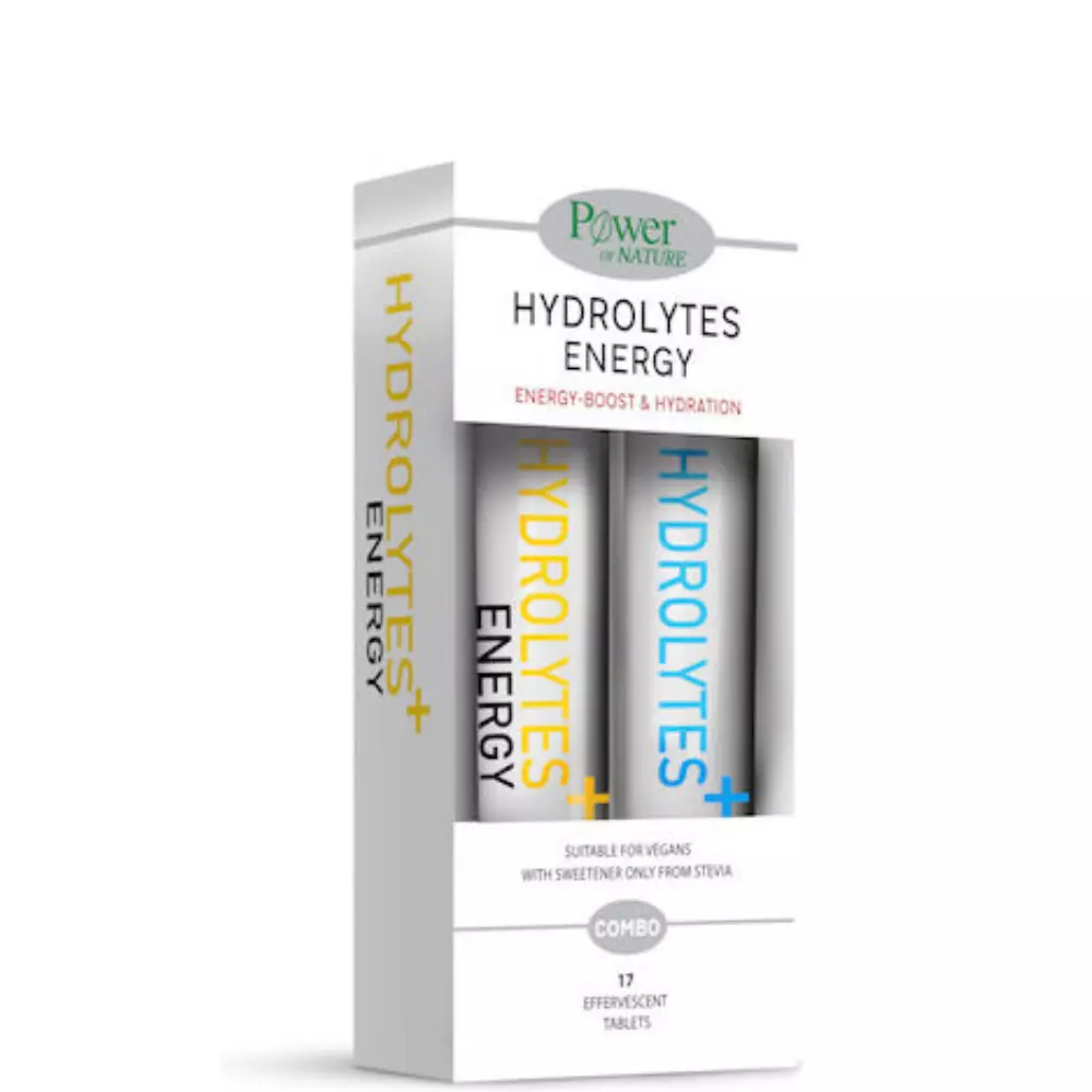 Power Of Nature Hydrolytes Plus Energy 20 αναβράζοντα δισκία & Hydrolytes 20 αναβράζοντα δισκία