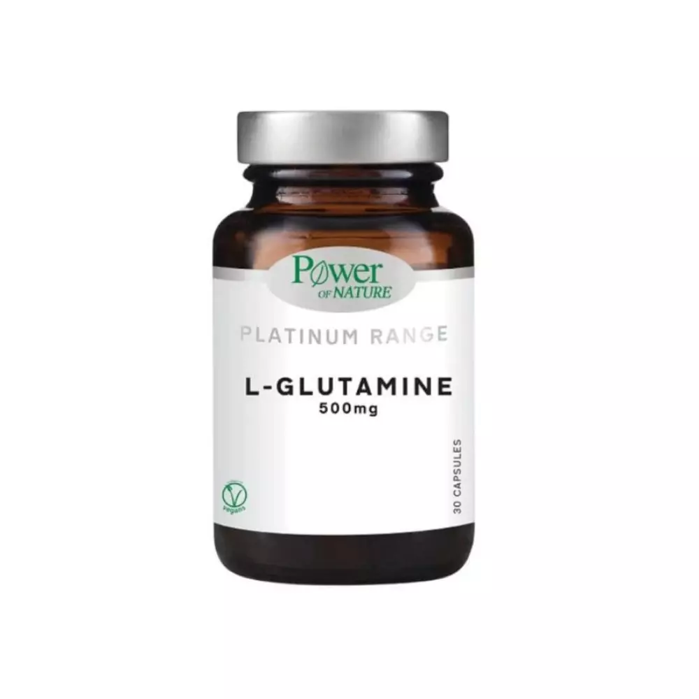 Power of Nature Platinum Range Συμπλήρωμα Διατροφής με L-Γλουταμίνη 500mg 30caps