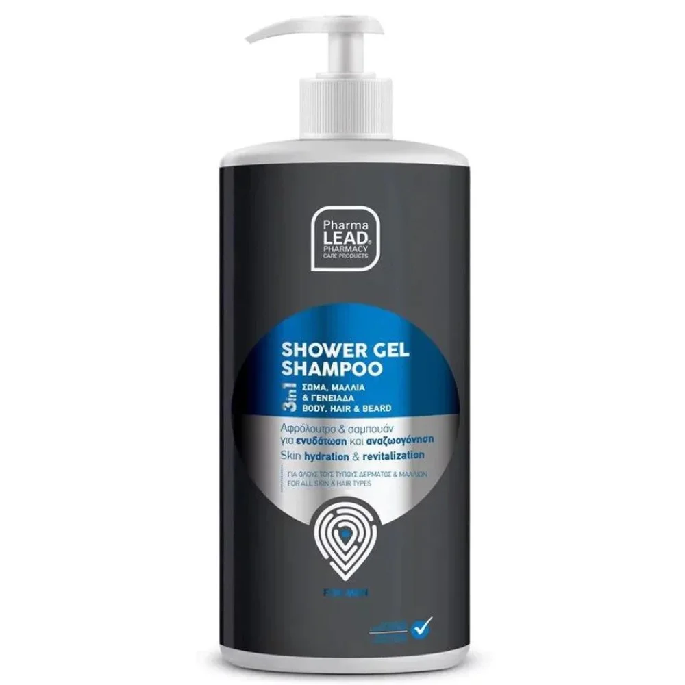 PharmaLead Shower Gel Shampoo 3 σε 1 Αντρικό 1 Lt