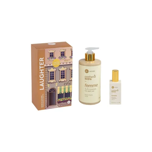 Panthenol Extra PROMO PACK Limited Edition Laughter Femme 3 In 1 &Gamma;&upsilon;&nu;&alpha;&iota;&kappa;&epsilon;ί&omicron; &Alpha;&phi;&rho;ό&lambda;&omicron;&upsilon;&tau;&rho;&omicron;-&Sigma;&alpha;&mu;&pi;&omicron;&upsilon;ά&nu; 500ml & Femme Ά&rho;&omega;&mu;&alpha; 50ml