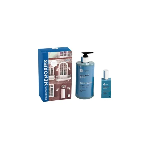 Panthenol Memories &Pi;&alpha;&kappa;έ&tau;&omicron; Blue Flames &Alpha;&nu;&delta;&rho;&iota;&kappa;ό &Alpha;&phi;&rho;ό&lambda;&omicron;&upsilon;&tau;&rho;&omicron; 500ml & Ά&rho;&omega;&mu;&alpha; Eau De Toilette 50ml