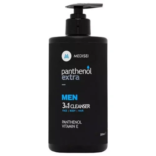 Panthenol Extra Men 3 in 1 Cleanser &Alpha;&nu;&delta;&rho;&iota;&kappa;ό &Kappa;&alpha;&theta;&alpha;&rho;&iota;&sigma;&tau;&iota;&kappa;ό &Gamma;&iota;&alpha; &Pi;&rho;ό&sigma;&omega;&pi;&omicron;, &Sigma;ώ&mu;&alpha; & &Mu;&alpha;&lambda;&lambda;&iota;ά 500ml
