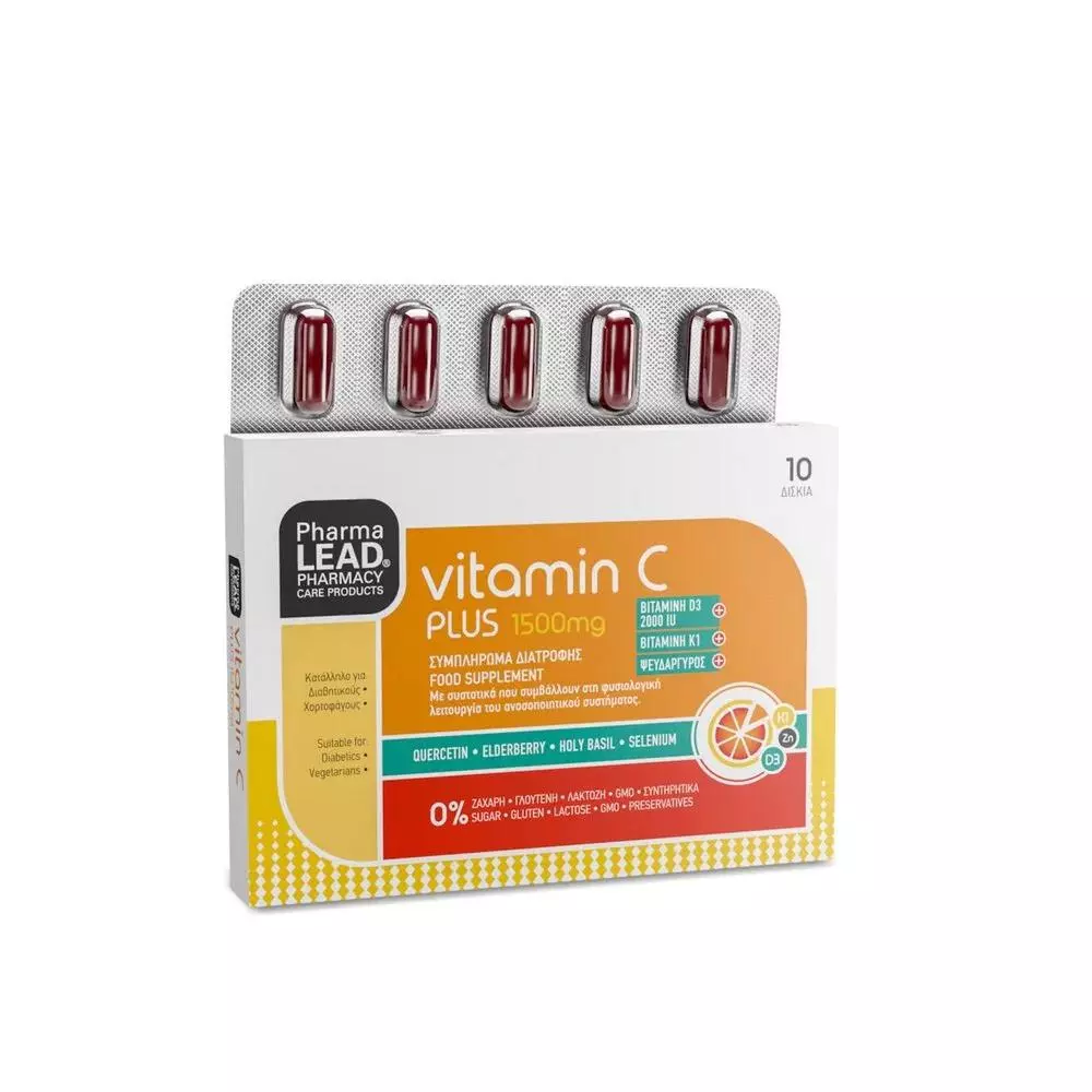 PharmaLead Vitamin C Plus Συμπλήρωμα Διατροφής με Βιταμίνη C 1500mg 10 Δισκία