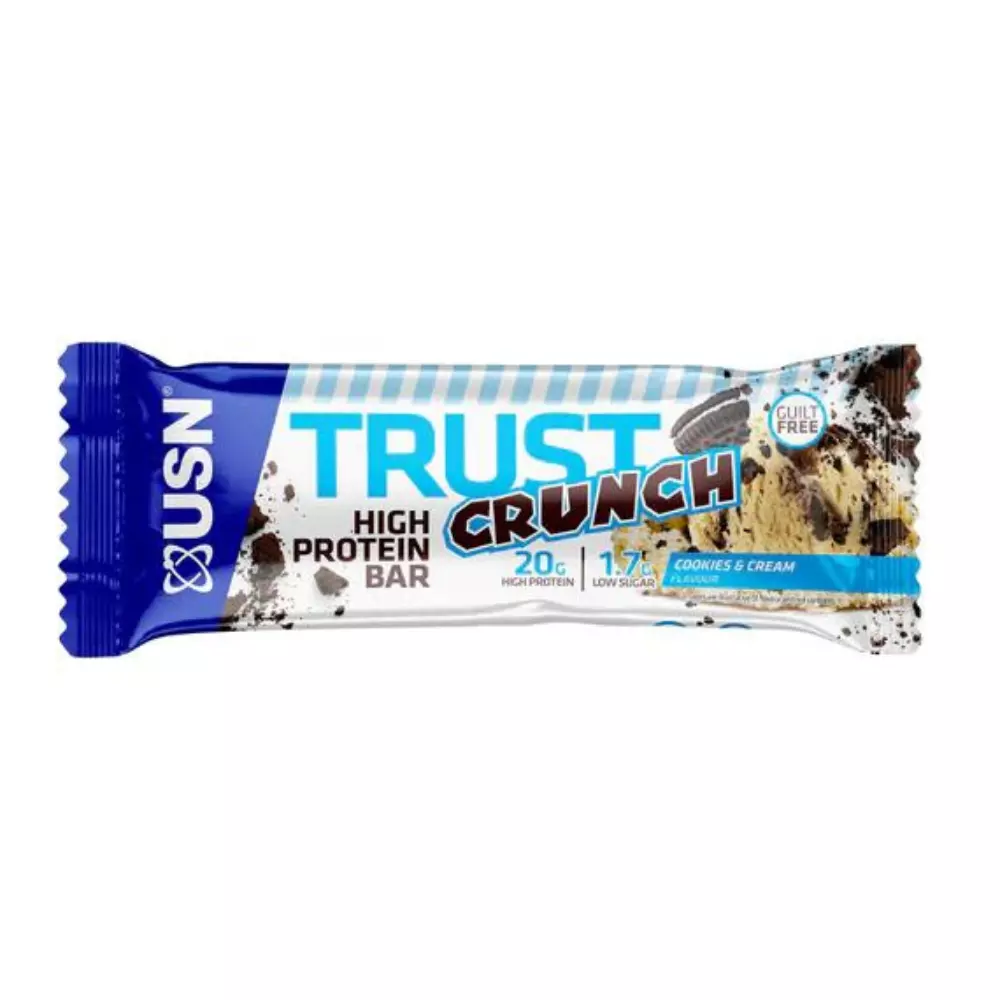 USN Trust Crunch Μπάρα με 20gr Πρωτεΐνης & Γεύση Cookies & Cream 60gr