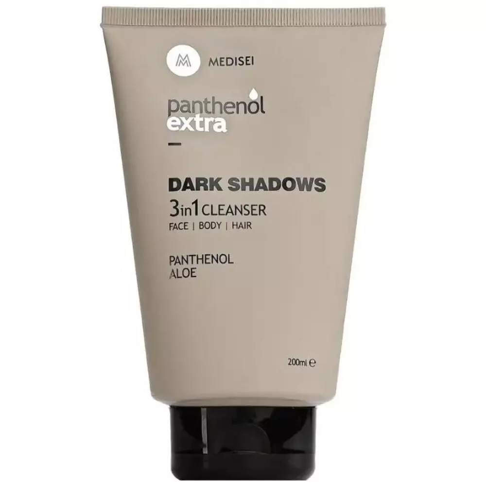 Panthenol Extra Dark Shadows Ανδρικό Αφρόλουτρο & Σαμπουάν Για Πρόσωπο, Σώμα & Μαλλιά 200ml