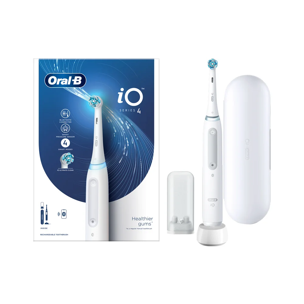 Oral-B iO Series 4 Magnetic Λευκή Ηλεκτρική Οδοντόβουρτσα 1τεμ