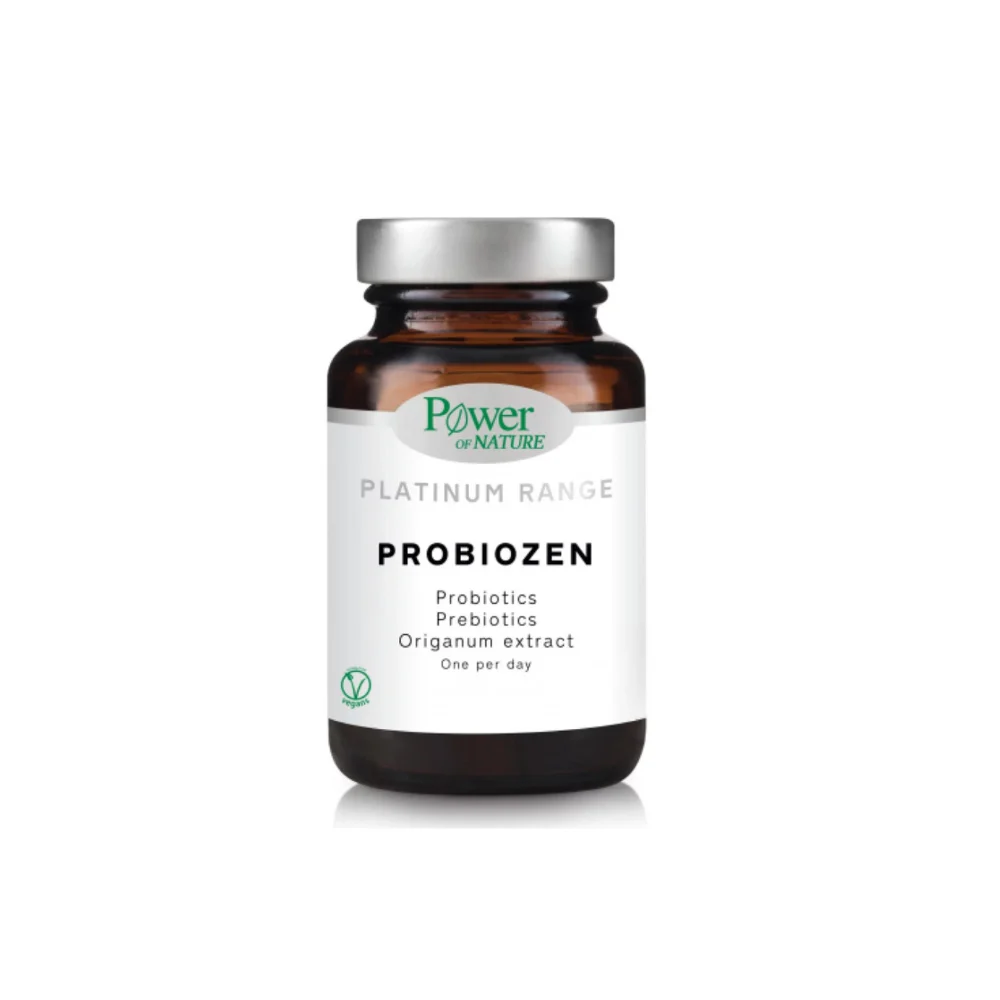 Power of Nature Platinum Range Probiozen Συμπλήρωμα Διατροφής με Προβιοτικά & Πρεβιοτικά 15Tabs.