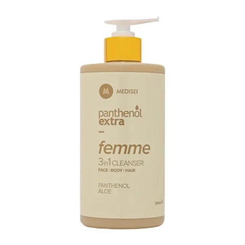 Panthenol Extra Femme 3in1 Cleanser &Alpha;&phi;&rho;ό&lambda;&omicron;&upsilon;&tau;&rho;&omicron; & &Sigma;&alpha;&mu;&pi;&omicron;&upsilon;ά&nu; &gamma;&iota;&alpha; &Pi;&rho;ό&sigma;&omega;&pi;&omicron;, &Sigma;ώ&mu;&alpha; & &Mu;&alpha;&lambda;&lambda;&iota;ά 500ml