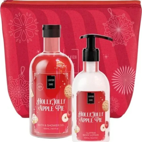 Lavish Care Holly Jolly Apple Pie Set &Alpha;&phi;&rho;ό&lambda;&omicron;&upsilon;&tau;&rho;&omicron; 500ml & &Lambda;&omicron;&sigma;&iota;ό&nu; &Sigma;ώ&mu;&alpha;&tau;&omicron;&sigmaf; 300ml
