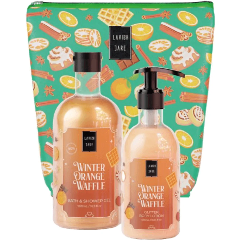Lavish Care Winter Orange Waffle Νεσεσέρ με Shower Gel 500ml & Body Cream 300ml (σοκολάτα, κανέλα, πορτοκάλι & βάφλα)