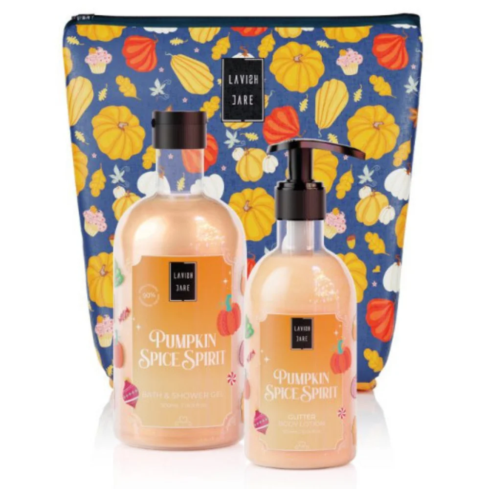 Lavish Care Pumpkin Spice Spirit Νεσεσέρ με Αφρόλουτρο 500ml & Κρέμα Σώματος 300ml (Κολοκύθα και Βανίλια)