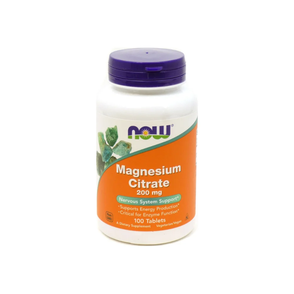 Now Foods Magnesium Citrate 200mg 100 ταμπλέτες