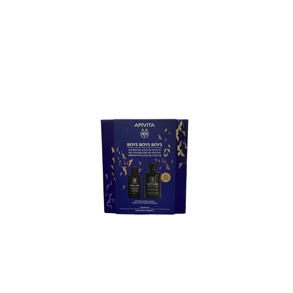 Apivita Promo Boys Boys Boys Eau De Toilette Με Κέδρο & Κάρδαμο, 100ml & Σαμπουάν - Αφρόλουτρο, 250ml