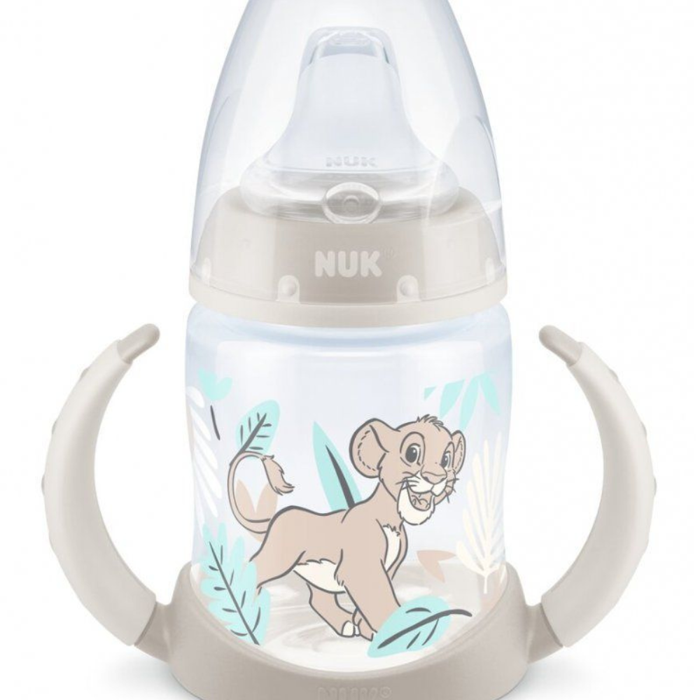 Nuk Εκπαιδευτικό Μπιμπερό με Λαβές First Choice 6m+ The Lion King 150ml