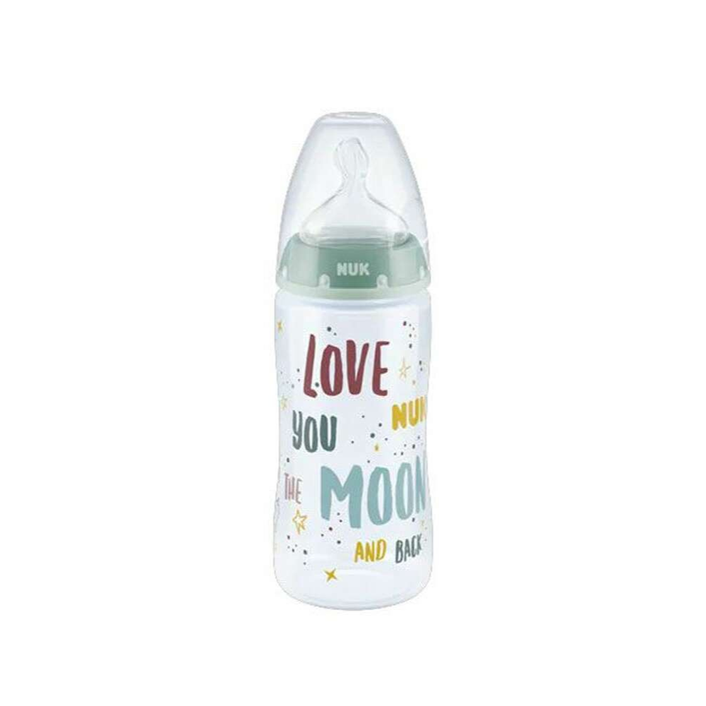 Nuk Family Love First Choice Plus Μπιμπερό με Θηλή Σιλικόνης Flow Control 6-18m & Ένδειξη Θερμοκρασίας 300ml